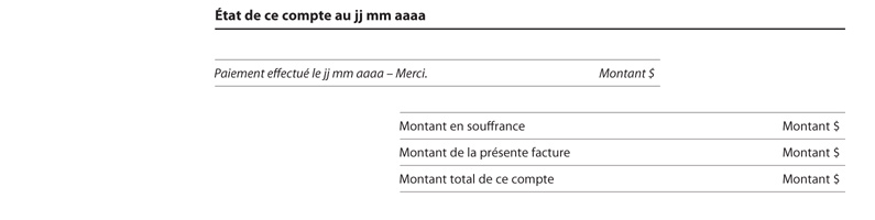 Section 2 : Message important de la facture tarif M.