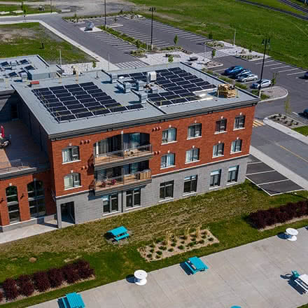 Batiment à ciel ouvert