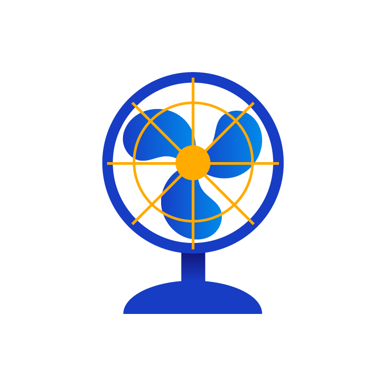 Illustration d’un ventilateur sur pied