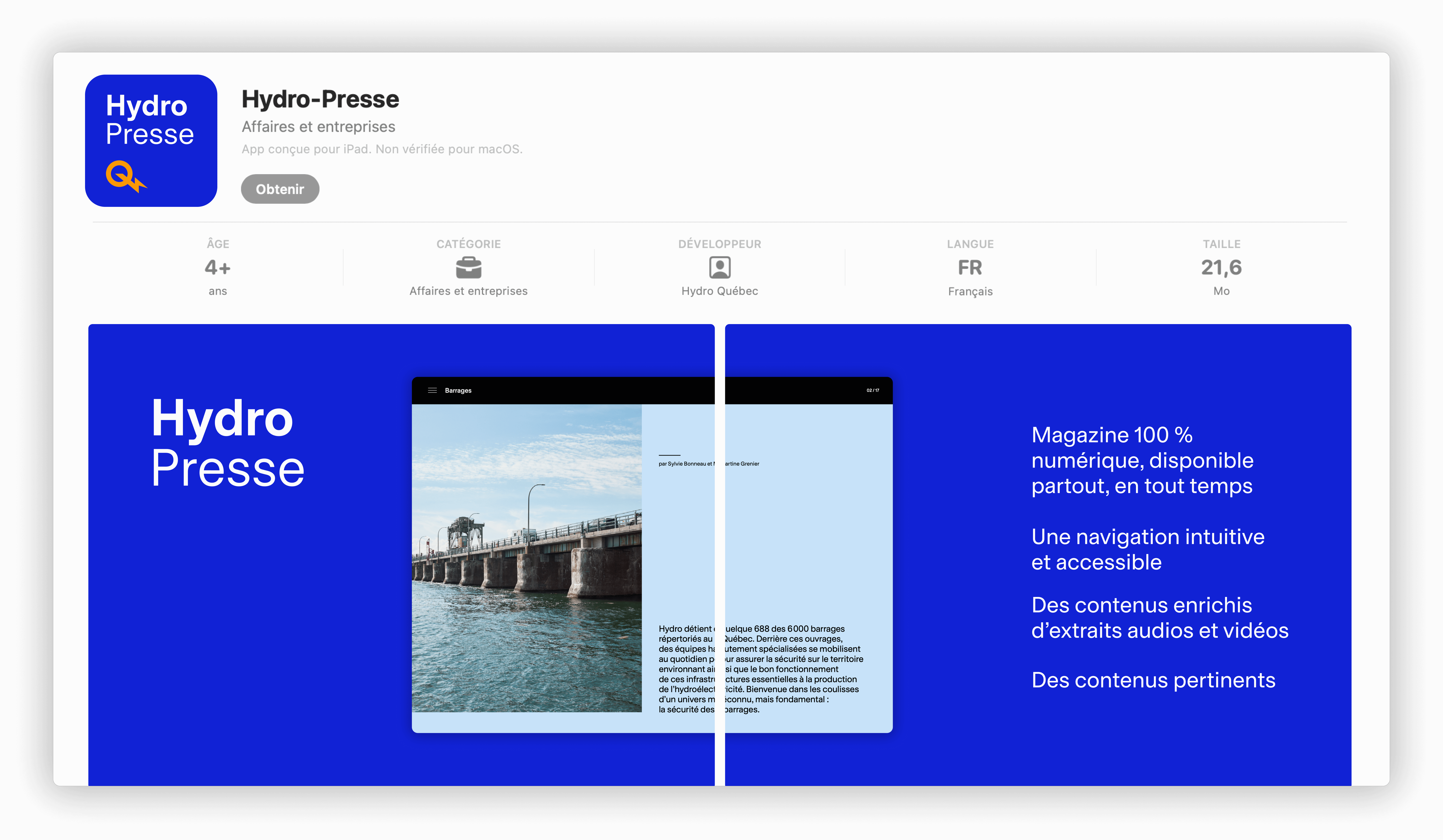 Application Hydro-Presse