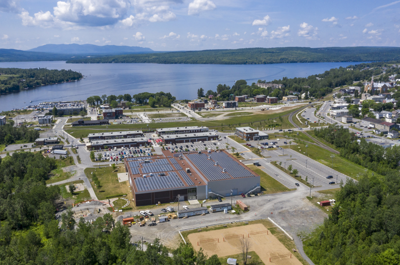 Vue aérienne du périmètre du microréseau