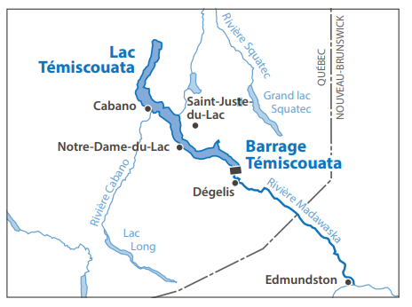 Carte Lac Témiscouata