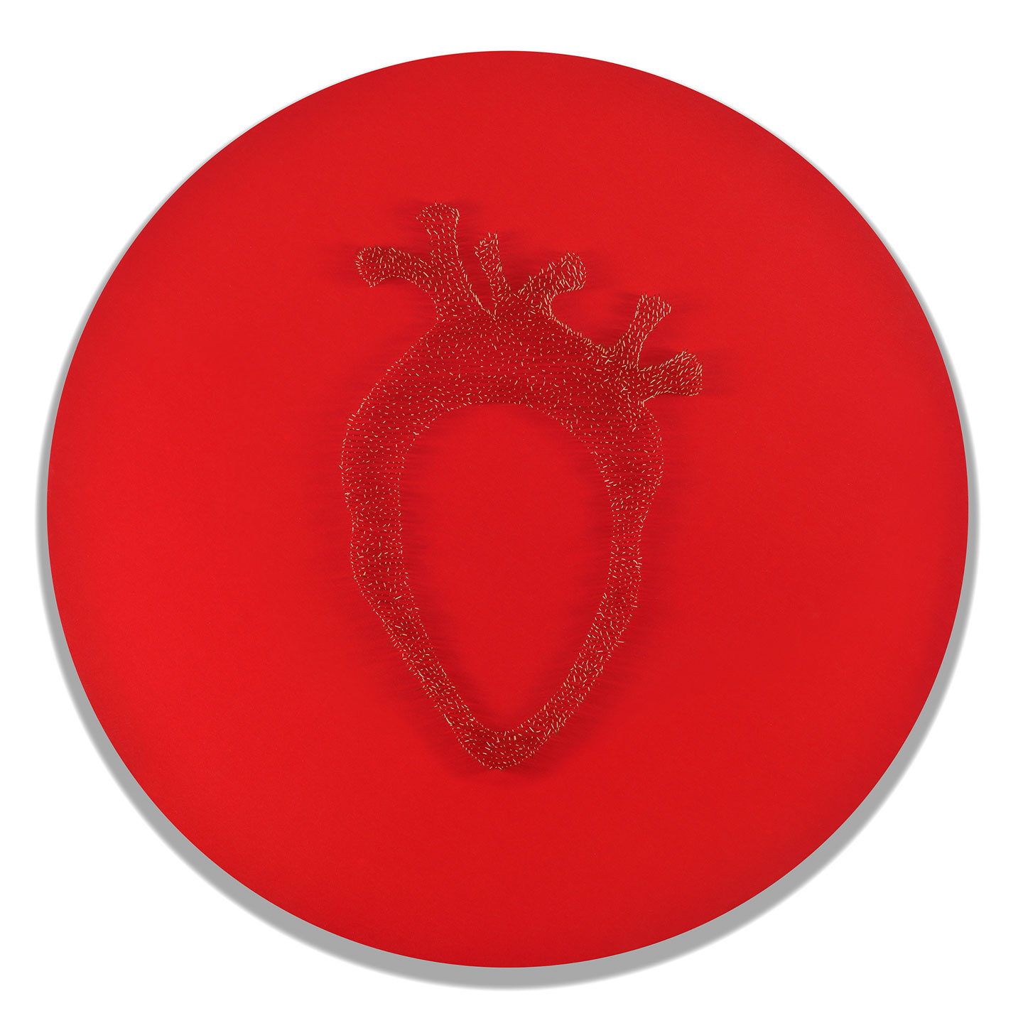 Tissu, piquants de porc-épic et panneau de polystyrène extrudé