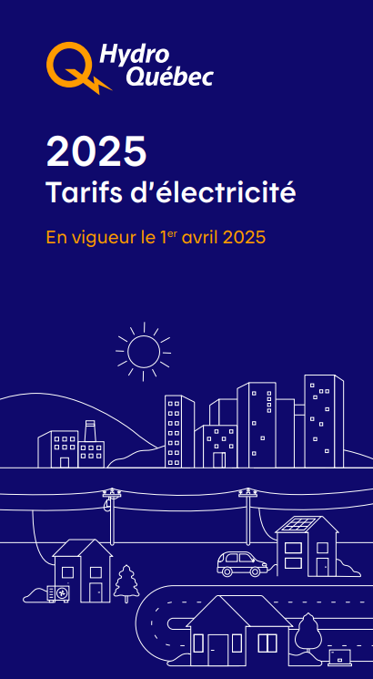 Document PDF des Tarifs d’électricité en vigueur depuis le 1er avril 2025