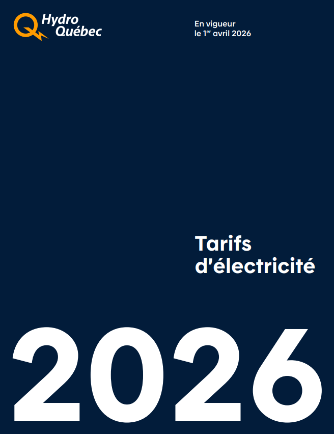 Document PDF des Tarifs d’électricité en vigueur depuis le 1er avril 2026