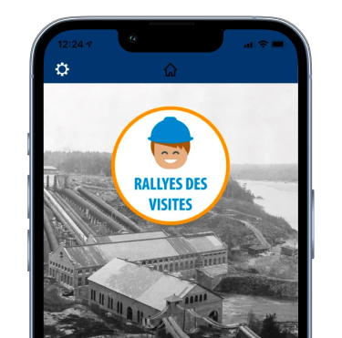 Application Rallyes des visites sur écran cellulaire.