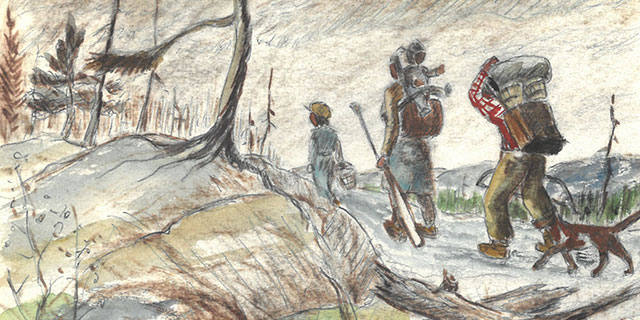 Travaux en cours à la galerie d’amenée et à l’embranchement des conduites forcées de Manic-5.