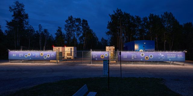 Éclairage nocturne du microréseau.